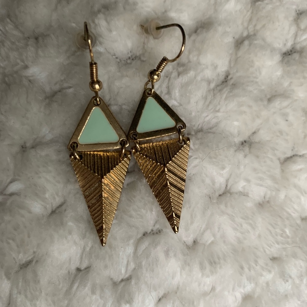 Triangle dangle earrings